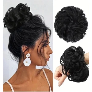 Caş Dekorasyon Siyah Renk Dağınık Topuz Efektli Toka