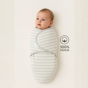 %100 Pamuk Bebek Kundak Battaniyesi - Cırt Cırtlı, 0-4 Ay, Nefes Alabilen Penye Kumaş