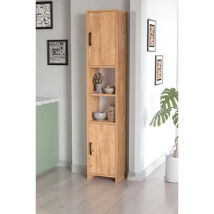 2 Kapaklı 6 Bölmeli Çok Amaçlı Dolap Alya Çok Amaçlı Mutfak Dolabı Banyo Dolabı Çam