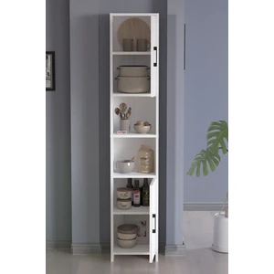 2 Kapaklı 6 Bölmeli Çok Amaçlı Dolap Alya Çok Amaçlı Mutfak Dolabı Banyo Dolabı Beyaz