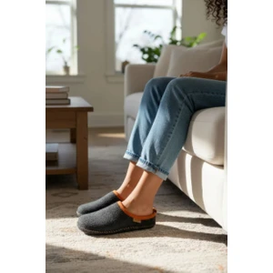 Unısex Kaymaz Taban Keçe Rahat Yumuşak Taban Ev Terlik