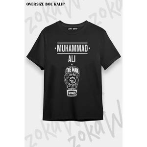 Unisex Oversize Kalıp Muhammed Ali, Glove Tasarım Baskılı Tshirt