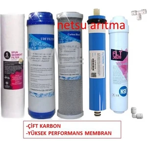 -Vontron membranlı,Açık Kasa Su Arıtma Cihazı Filtresi -5 li Filtre Seti