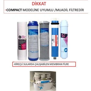 İhlas Aura Cebilon Compact ve Tüm Açık Kasa Su Arıtma Cihazı Filtresi,5 li Filtre Seti.