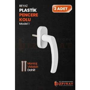 Özfırat Pvc Yapı Pimapen Pvc Pencere Kolu – Plastik – Beyaz – Model 1 – (2 Adet)
