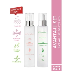 Bade Natural Biberiye Suyu Saç Toniği & Gül Suyu Tonik  %100 Doğal ve Saf