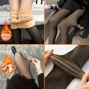 Stilim Trend Ten Görünümlü Sıcacık Tutan Polar Peluş Kadın Termal Ten Külotlu Çorap Gri