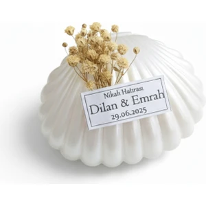 Mutlu Anılarım 20 Adet Midye Kabuğu İçerisinde 5 Adet Badem & Nikah Şekeri | Nikah, Söz, Nişan ve Özel Günler