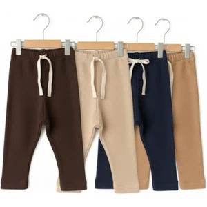 4'lü Unisex Esnek Kaşkorse Mevsimlik Bebek Pijama Alt