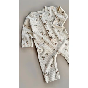 Baskılı Tulum 0-3 Yaş Palmiye Desen