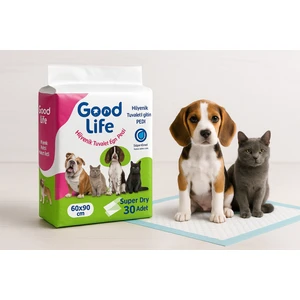 Good Life Hijyenik Tuvalet Eğitim Pedi 60X90 cm – Süper Emici Köpek & Kedi Eğitim Pedi (30 Adet