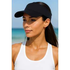 Arkası Ayarlanabilir Cırtlı Uzatmalı Üstü Açık Vizör Şapka Tenis Şapkası