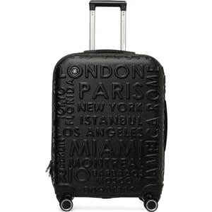 Lugano -O Abs 5pr Siyah Unisex Orta Boy Valiz