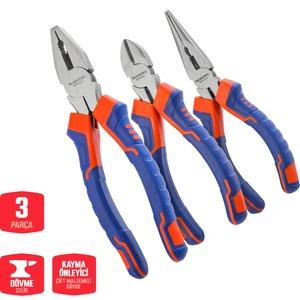 WP201007 200MM/160MM Profesyonel 3’lü Pense Seti