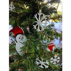 Ceviz Dizayn Çam Ağacı Süsleri – Yılbaşı Süsleri –– Yeni Yıl – Kardan Adam - Çorap - Kar Tanesi Objeler -  20 Adet Obje