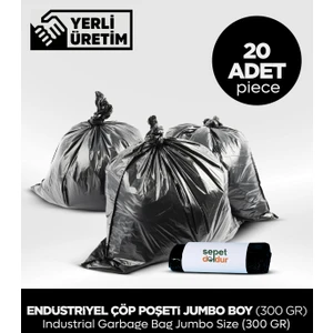 Endüstriyel Çöp Poşeti Jumbo BOY/300 gr - 20 Adet