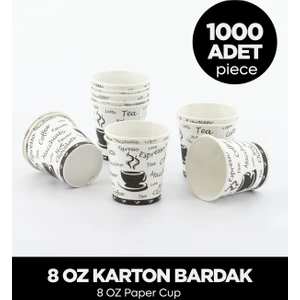 8 Oz Karton Bardak - 1.000 Adet