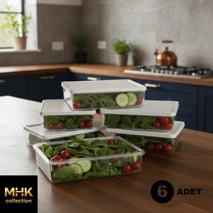 6’lı Kapaklı Saklama Kutusu Seti