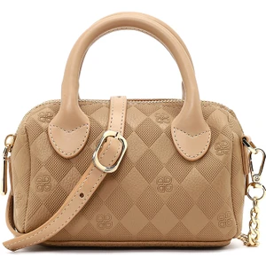 Kadın Kahverengi Uzun Askılı Baskılı Mini Çapraz Çanta 25SBD200226