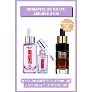 Revitalift Filler Göz Çevresi Göz Serumu & L'oréal Paris Revitalift Filler %1.5 Saf Hyaluronik Asit Kırışıklık Karşıtı Serum &  L'oréal Paris Midnight Serum
