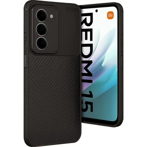 Xiaomi Redmi 15 4g Uyumlu Kılıf Karbon Tasarım Kamera Korumalı Silikon Telefon Kılıfı Kapak