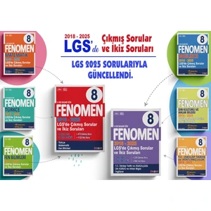 Fenomen Yayıncılık Fenomen 8 Lgs Çıkmıs Sorular ve Ikız Soruları Setı (6 Kıtap) (2018-2025)