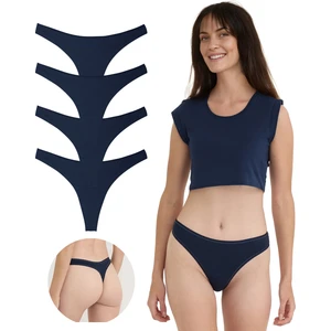 Yohannes Club, Pamuklu Basic Tanga Külot, 4'lü Paket, Chiloti, 4'lü Lacivert, Günlük Kullanım