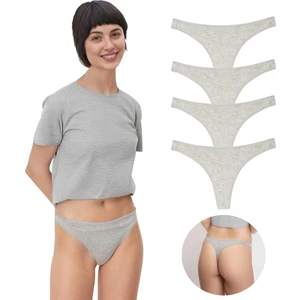 Yohannes Club, Pamuklu Basic Tanga Külot, 4'lü Paket, Chiloti, 4'lü Gri, Rahat ve Şık