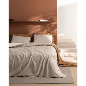 Madame Coco Afrodille Çift Kişilik %100 Pamuk Ranforce Baskılı Nevresim Takımı - Bej