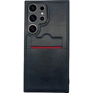 Samsung S24 Ultra Uyumlu Lacivert Rich Boss Lüx Deri Kartlıklı Kılıf