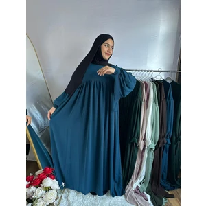 Yüsra Collection Tesettür Liza Elbise Kol Bağlamalı
