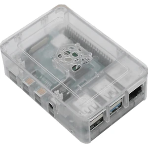 Raspberry Pi 4 Plastik Muhafaza Kutusu - Şeffaf (Raspberry Pi Logolu)