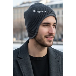 Unisex Polar Astarlı Kulaklı Bere - Rüzgar Geçirmeyen Termal Kış Beresi