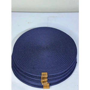 Amerikan Servis Runner 6 Lı Sunum Supla M&ro Gri Takımı Örgü Tabak Altı Yanmaz Lacivert