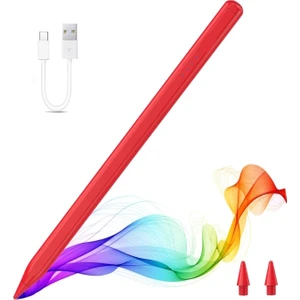 M.TK Moveteck iPad A16 Air 6/7/8/9/10/11/12. Nesil Avuç Içi Red Palm Rejection Tablet Kalemi Stylus Yazı Çizim Pen