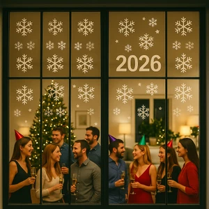 Yılbaşı Kartaneleri Beyaz ,yılbaşı Stickerları,kartanesi Sticker 100 Adet