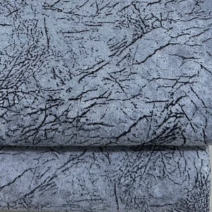 Kaymaz Tabanlı Lüks Kadife Koltuk Kanepe Çekyat Örtüsü - Konforlu Gri Damar Desenli 170x210 Cm