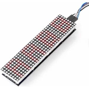 4'lü 8x8 Kırmızı Dot Matrix Board LED Matrix Kart Seti 128x128x13 mm