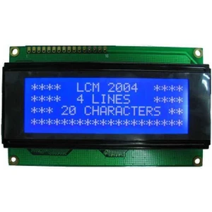 4X20 LCD Ekran, Mavi Üzerine Beyaz