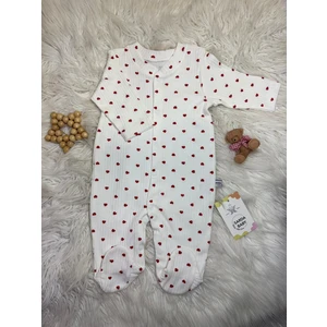 Kırmızı Kalpli Bebek Tulum