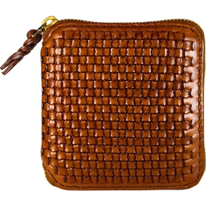 Kadın Fermuarlı  El Yapımı Bozuk ve Banknot Bölmeli Küçük Cüzdan (Cot) 40037