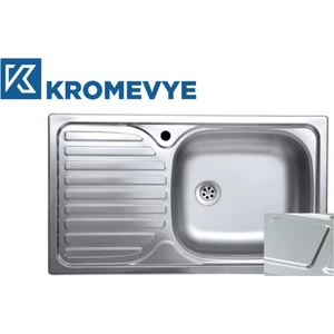 Krom Evye Classıc EC-140-D 43.5X76 Sol Desenli Paslanmaz Çelik Mutfak Evyesi