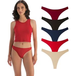 Yohannes Club, Pamuklu Basic Tanga Külot, 5'li Paket, Chiloti Tanga, Konforlu Lastik