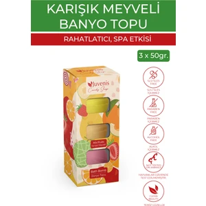 Kozmetik 3'lü Banyo Topları Seti Doğal Hindistan Cevizi Buğday Yağı ve E Vitaminli Banyo Bombaları 50 gr