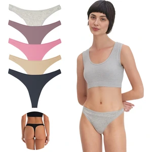 Yohannes Club Yohannesclub, Kadın, Pamuklu Basic Tanga Külot, 5'li Paket, Extra Esnek