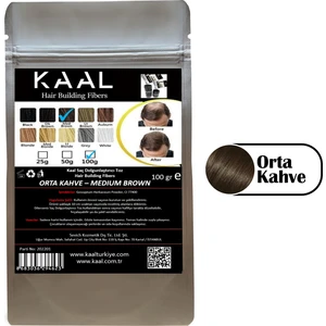 KAAL 100 gr Orta Kahve Med Brown Saç Fiberi Saç Tozu Keratin