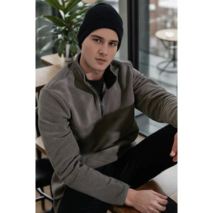 Slim Fit Anti-Pilling Tüylenme Yapmayan Bato Yaka Kışlık Şardonlu Polar Erkek Polar 5906001