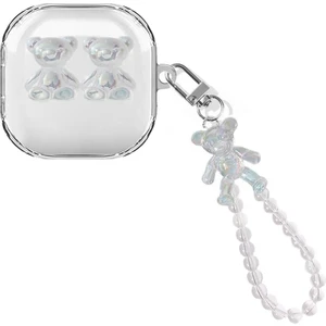 Caseonn Samsung Galaxy Buds Fe - Buds Core Kılıf Figürlü 3D Ayıcık Şeffaf