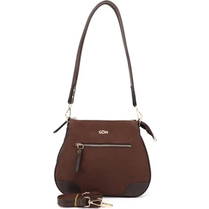 Kadın Kahve Süet  Uzun Askılı Omuz Çantası