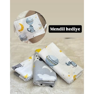 Çok Amaçlı Bebek Müslin Örtü 3'lü Set